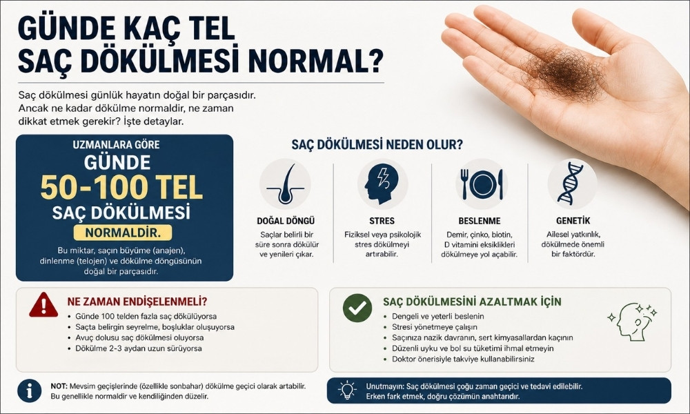 Günde Kaç Tel Saç Dökülmesi Normal?