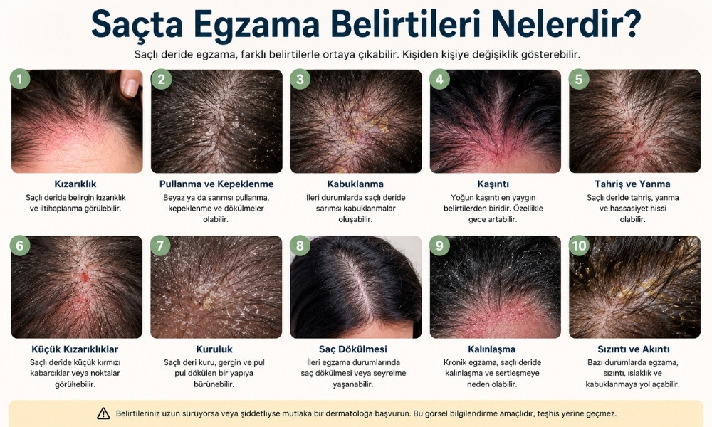 Saçta Egzama Belirtileri